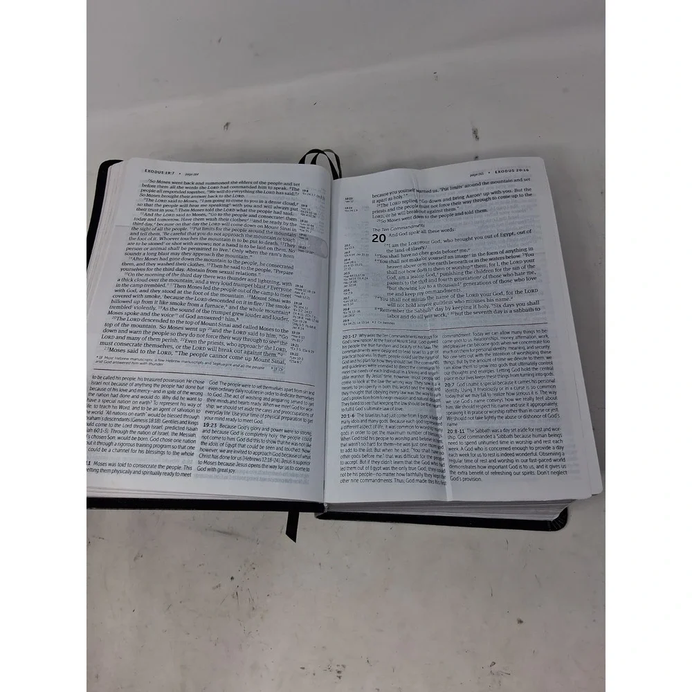 NIV Life Application Study Bible, 3rd Edition, Bonded Leather Black,  Large Txt